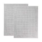 Nora Cotton Solid Absorbent Thick Checkered Washable Bath Mat Set of 2 - Bath Mats by Superior Brand