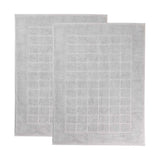 Nora Cotton Solid Absorbent Thick Checkered Washable Bath Mat Set of 2 - Bath Mats by Superior Brand