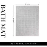 Nora Cotton Solid Absorbent Thick Checkered Washable Bath Mat Set of 2 - Bath Mats by Superior Brand
