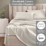 1200 Thread Count Cotton Rich Bed Sheet Set Solid Deep Pocket - Sheet Set by Superior Brand