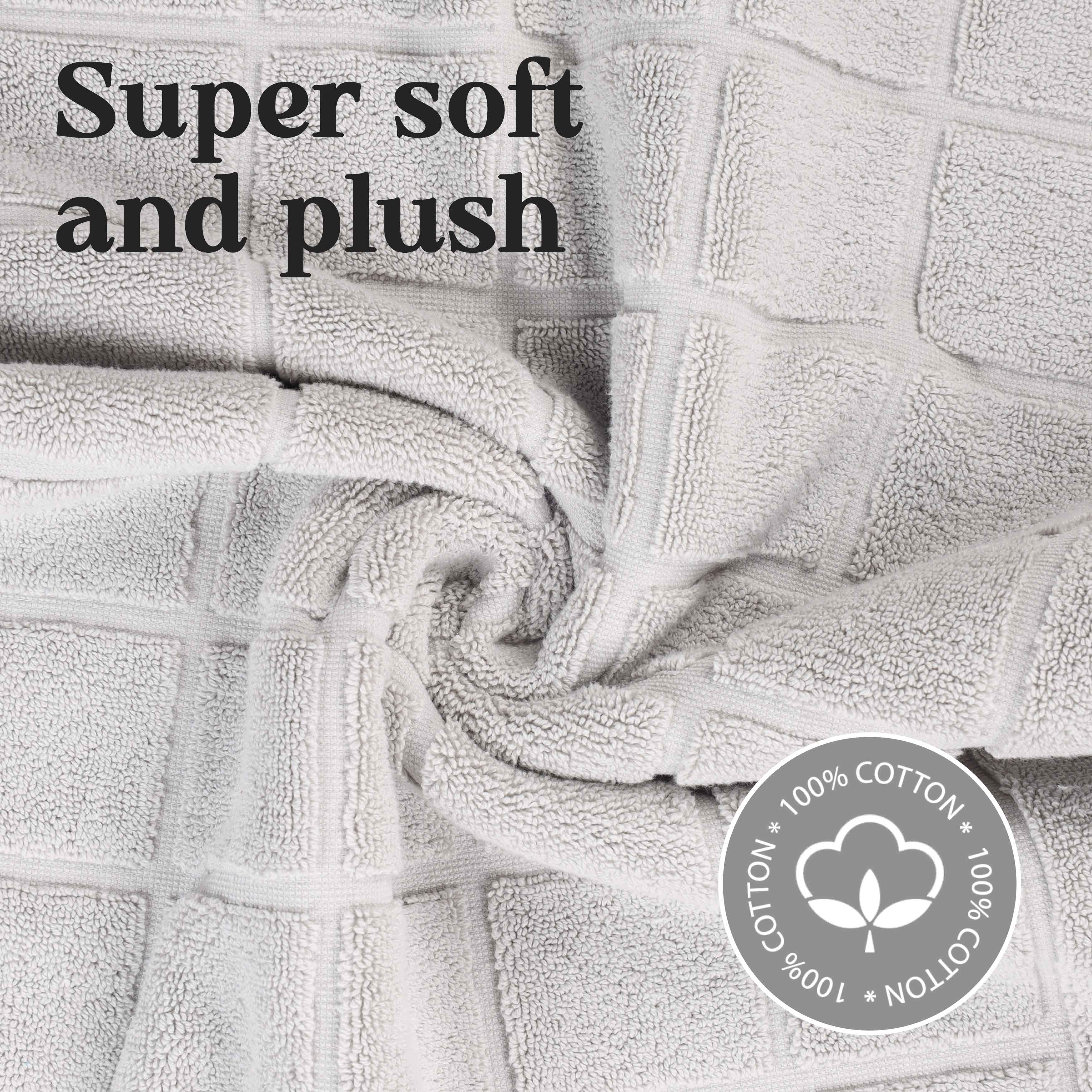 Nora Cotton Solid Absorbent Thick Checkered Washable Bath Mat Set of 2 - Bath Mats by Superior Brand