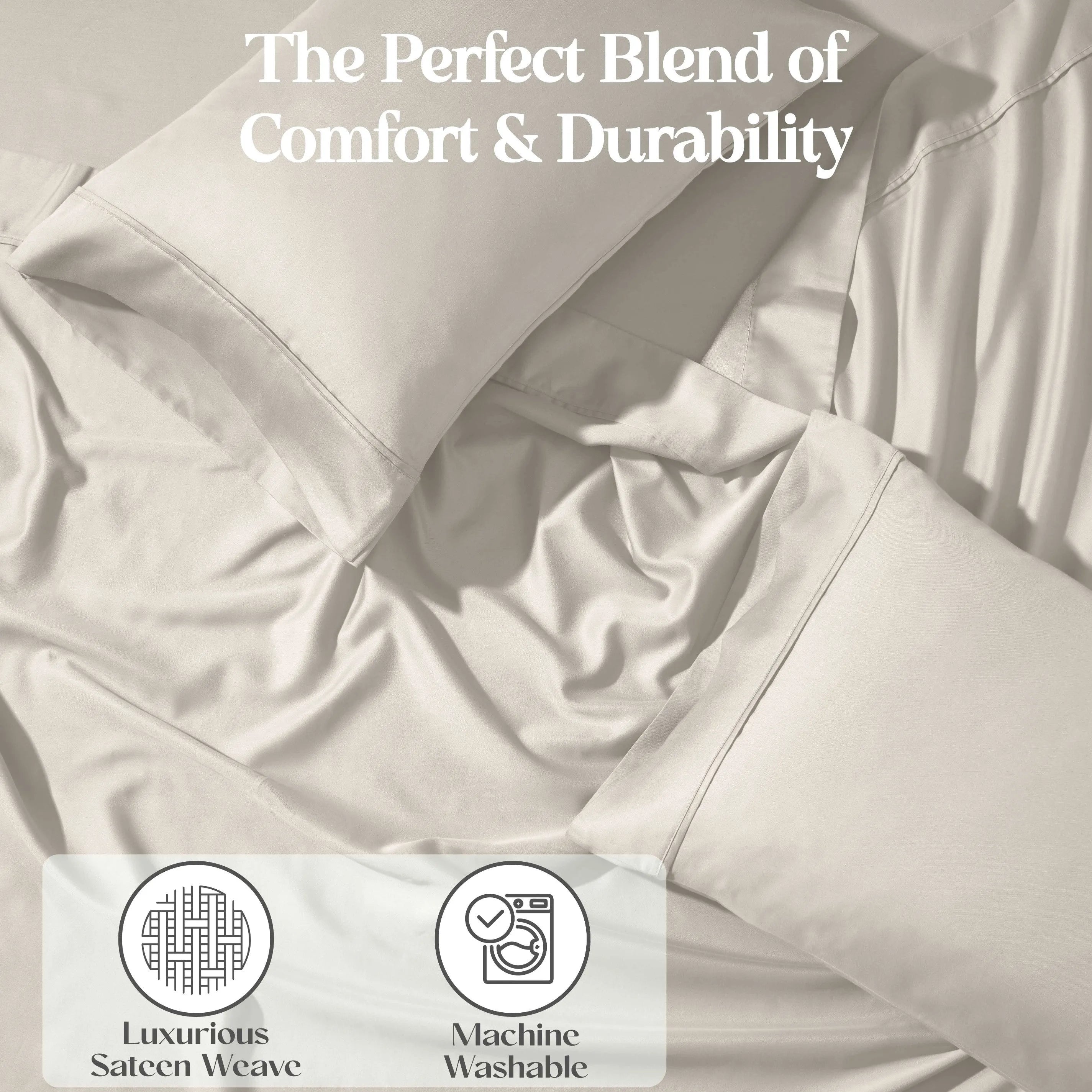 1200 Thread Count Cotton Rich Bed Sheet Set Solid Deep Pocket - Sheet Set by Superior Brand