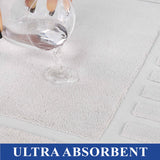 Leo Cotton Solid Modern Absorbent Heavy Washable Bath Mat Set of 2 - Bath Mats by Superior Brand