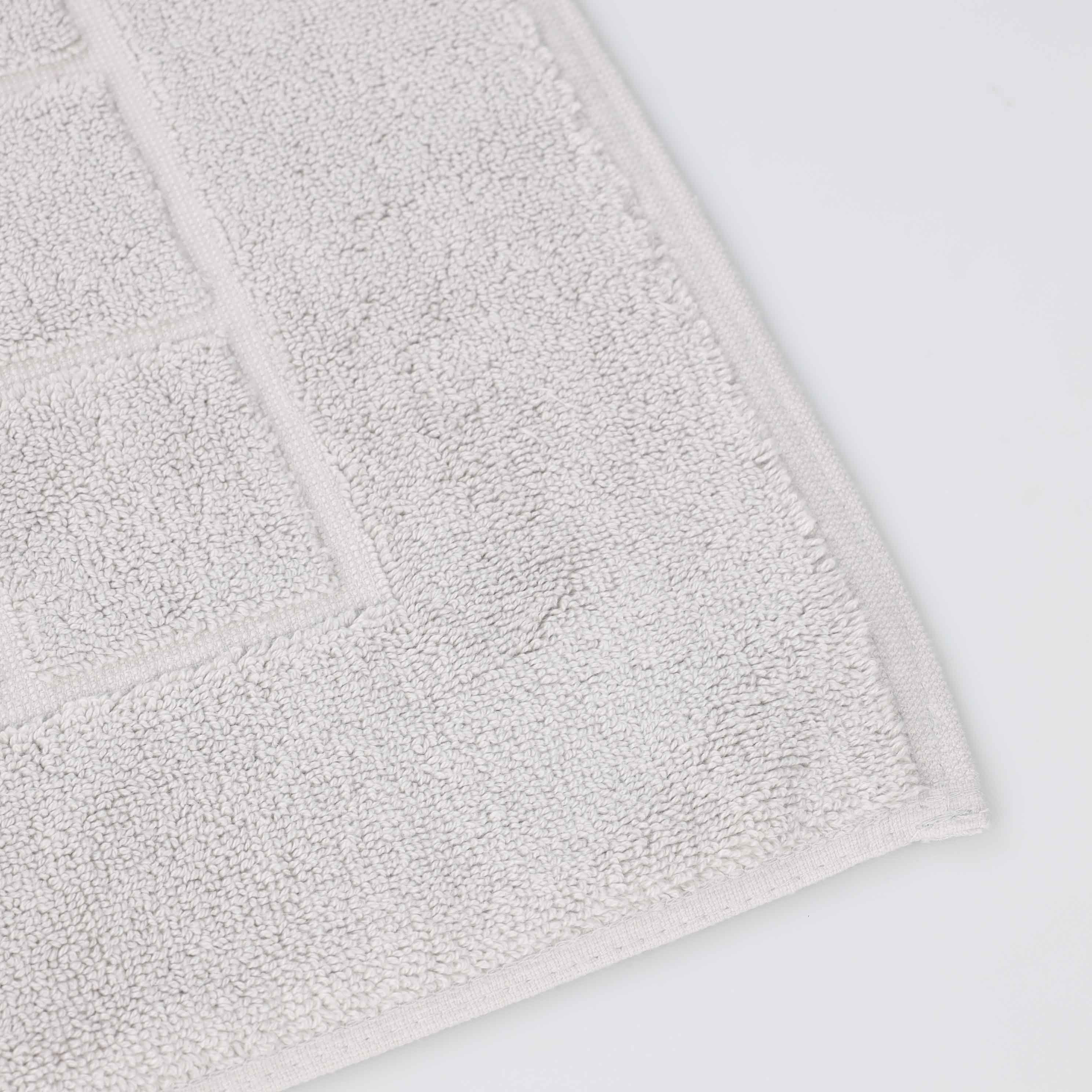 Nora Cotton Solid Absorbent Thick Checkered Washable Bath Mat Set of 2 - Bath Mats by Superior Brand