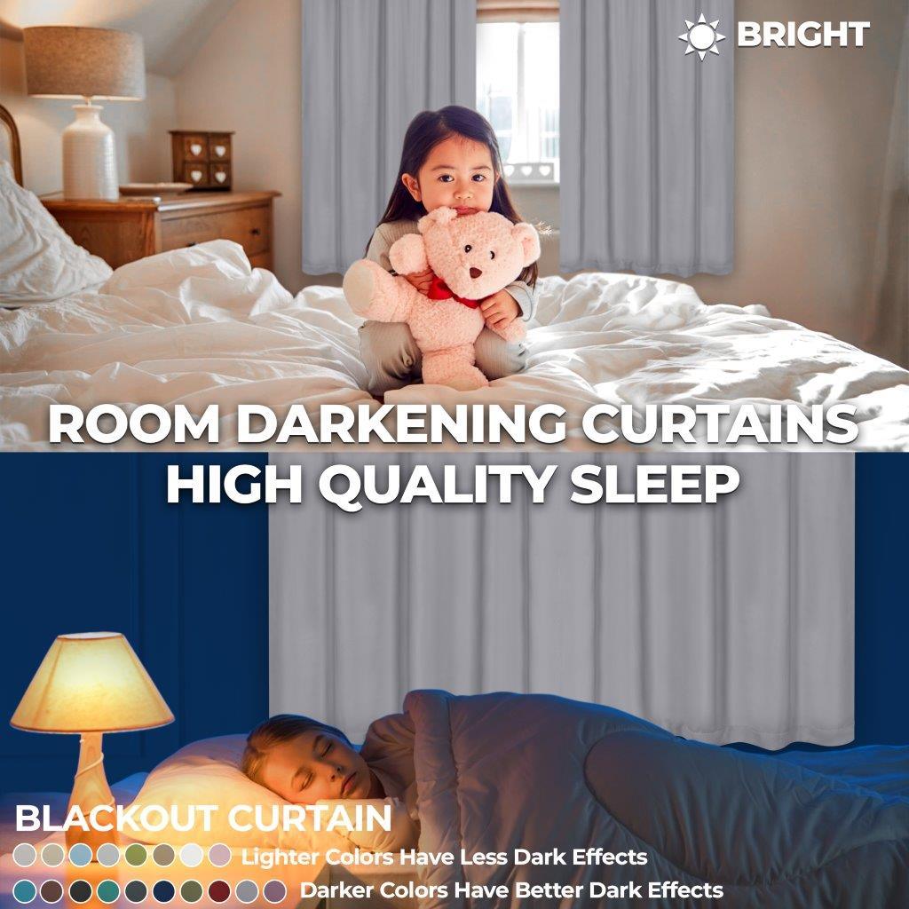 Solid Machine Washable Room Darkening Blackout Curtains, Set of 2 - Blackout Curtains by Superior Brand