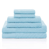 Egyptian Cotton Basketweave Towel Set 6 Piece - Egyptian Cotton Towel Set by Superior Brand