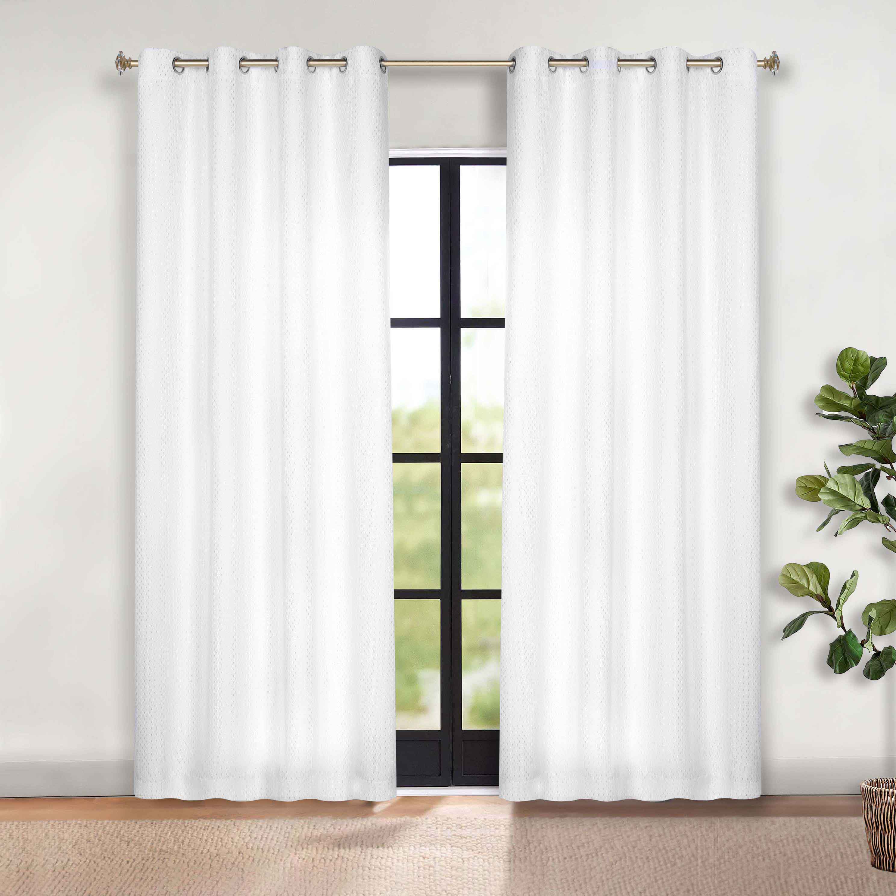 Modern Shimmer Washable Room Darkening Blackout Curtains, Set of 2 - Blackout Curtains by Superior Brand