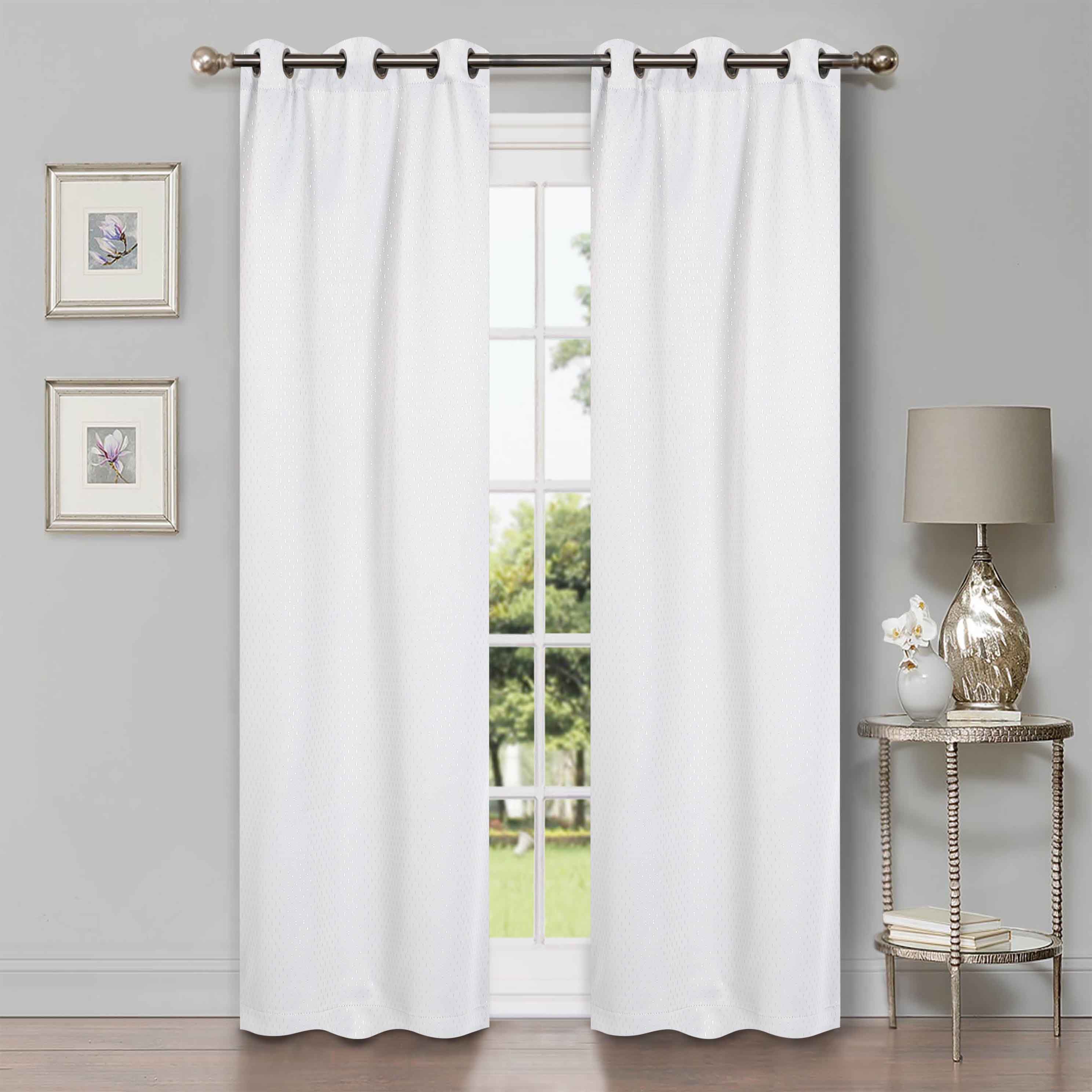Modern Shimmer Washable Room Darkening Blackout Curtains, Set of 2 - Blackout Curtains by Superior Brand