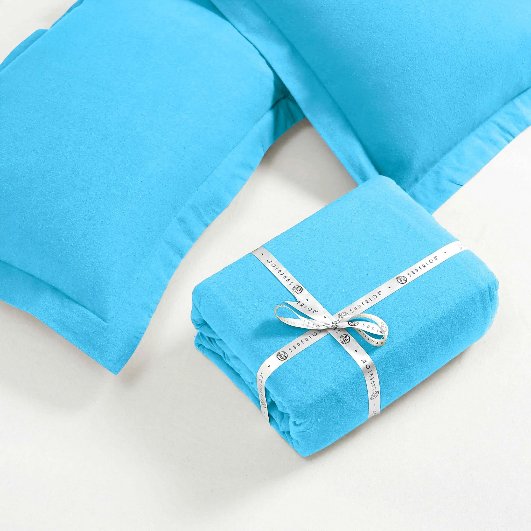 Flannel Cotton Modern Solid Fuzzy Duvet Cover Set With Pillow Shams - Duvet Cover Set by Superior Brand