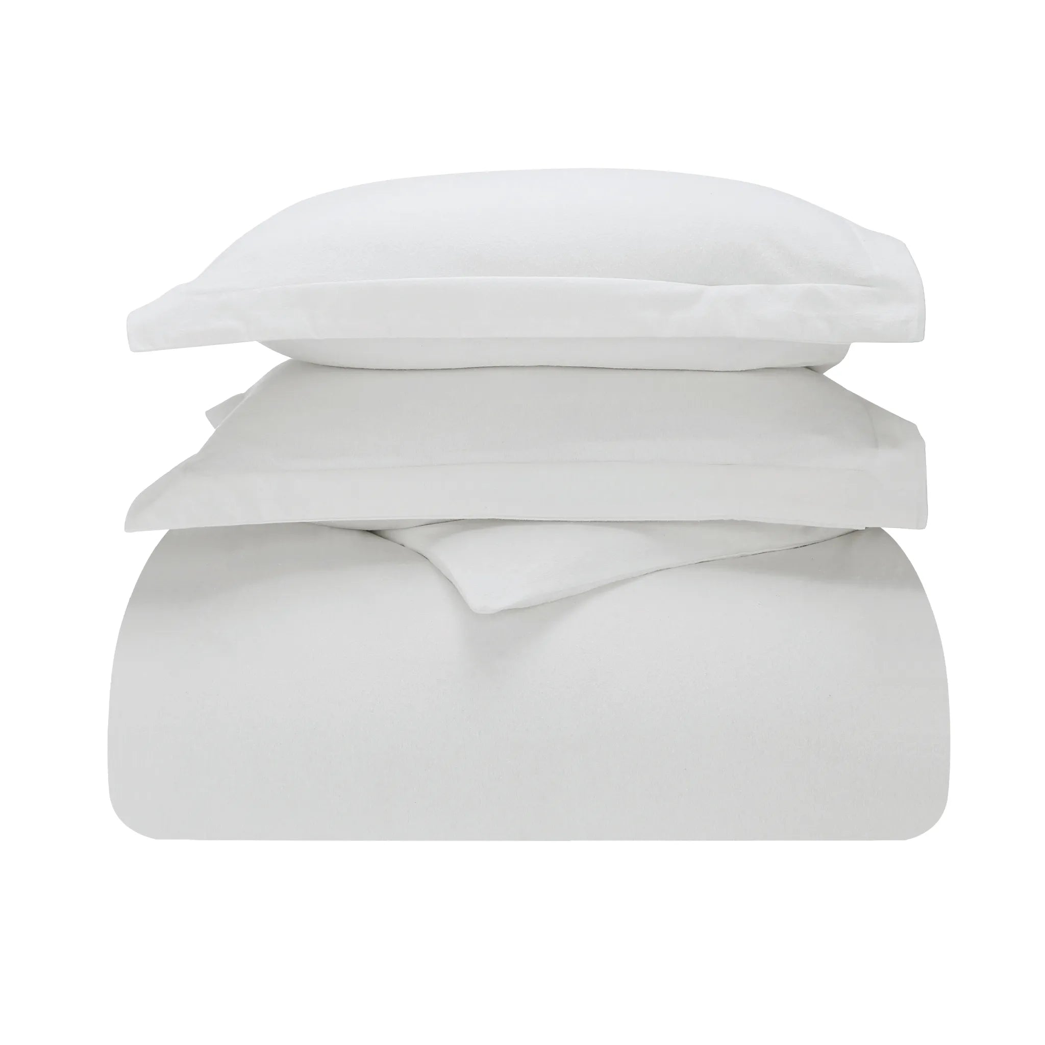 Flannel Cotton Modern Solid Fuzzy Duvet Cover Set With Pillow Shams - Duvet Cover Set by Superior Brand