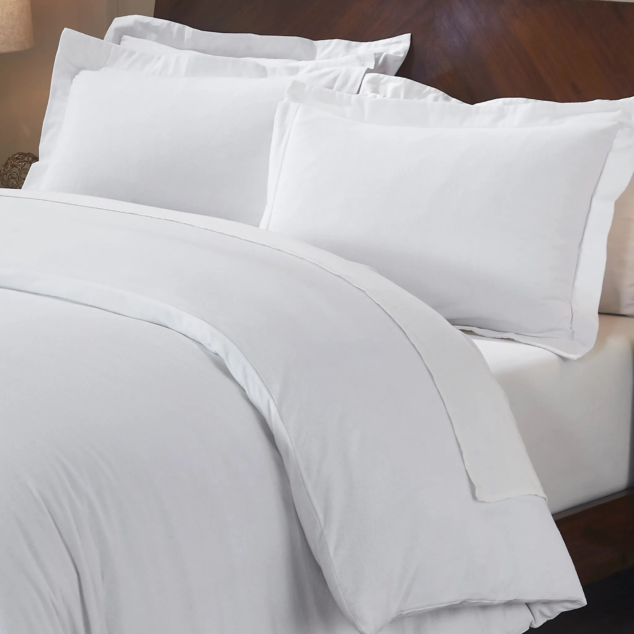 Flannel Cotton Modern Solid Fuzzy Duvet Cover Set With Pillow Shams - Duvet Cover Set by Superior Brand