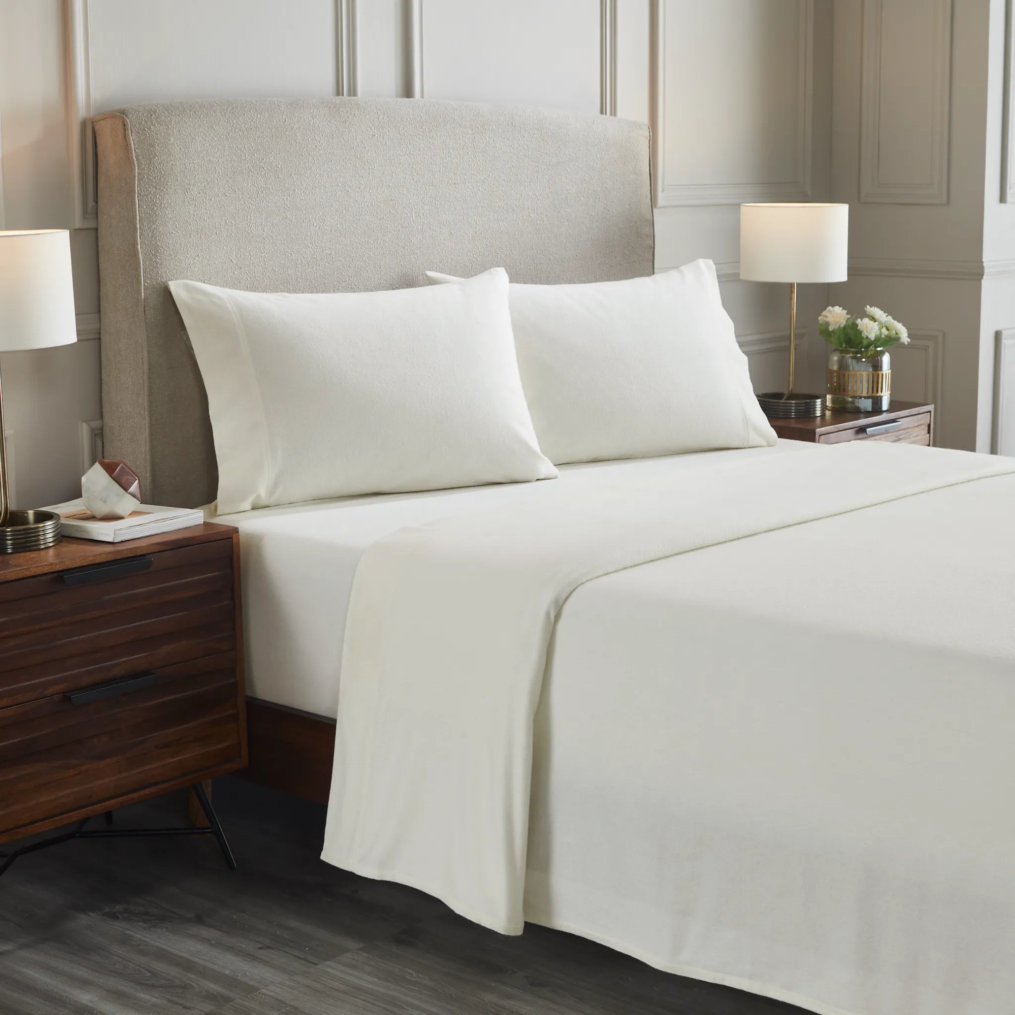 100% Cotton Flannel Solid Deep Pocket Bed Sheet Set - Sheet Set by Superior Brand