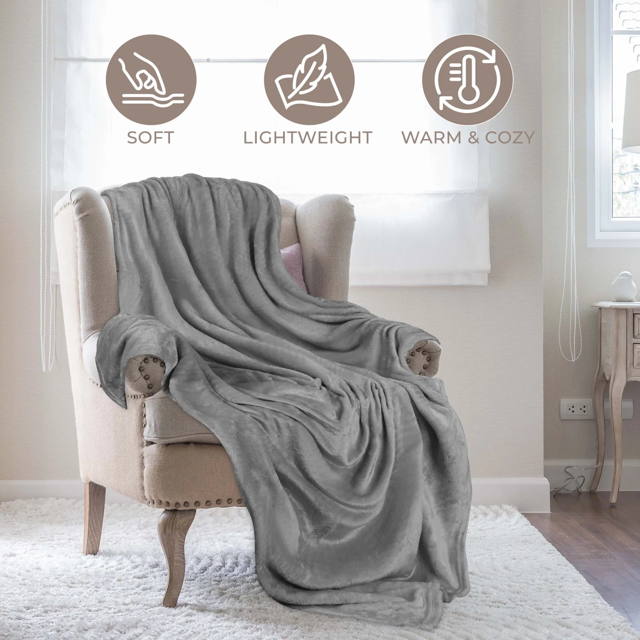 Superior Fleece Plush Medium Weight Fluffy Soft Decorative Throw - Blanket by Superior Brand