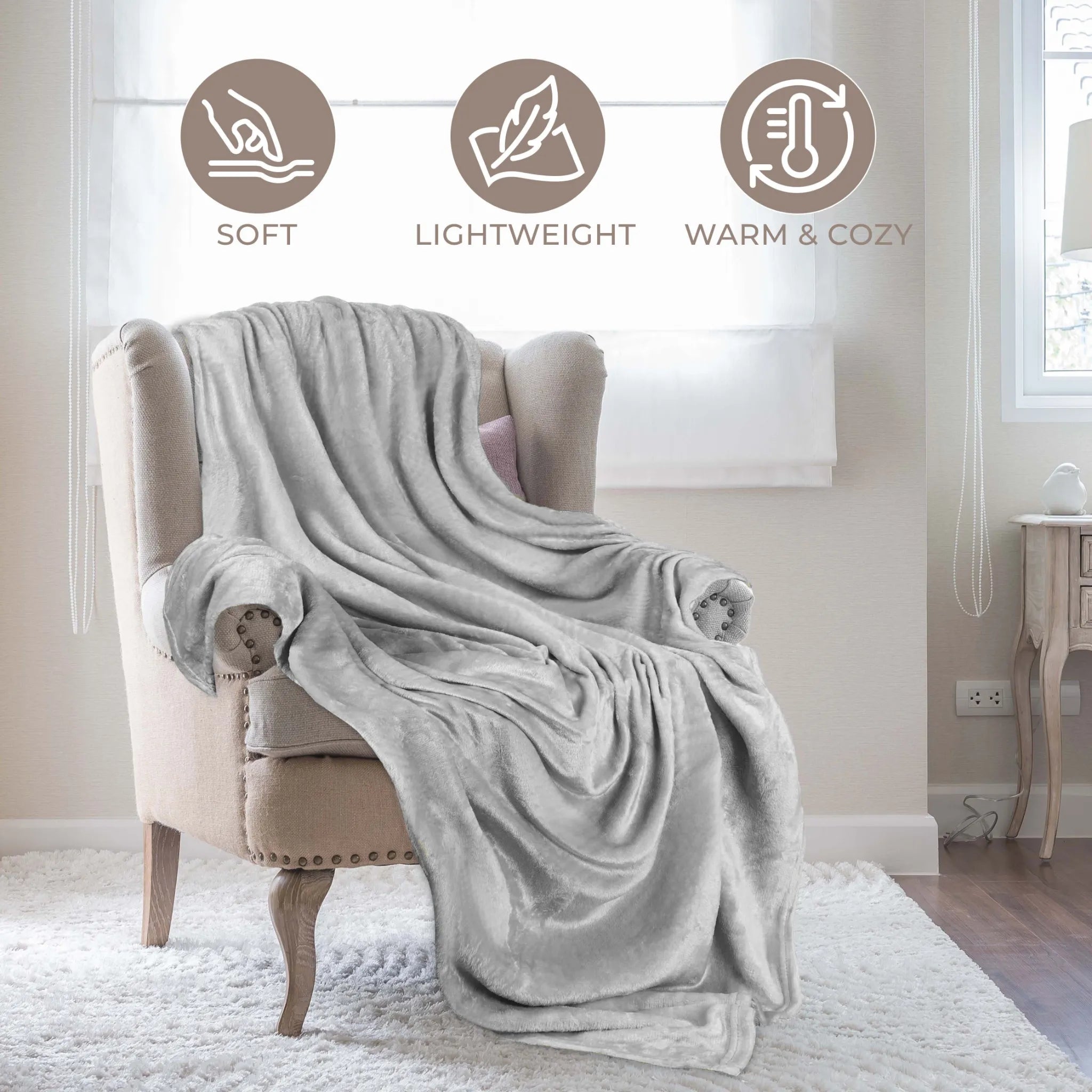 Superior Fleece Plush Medium Weight Fluffy Soft Decorative Throw - Blanket by Superior Brand