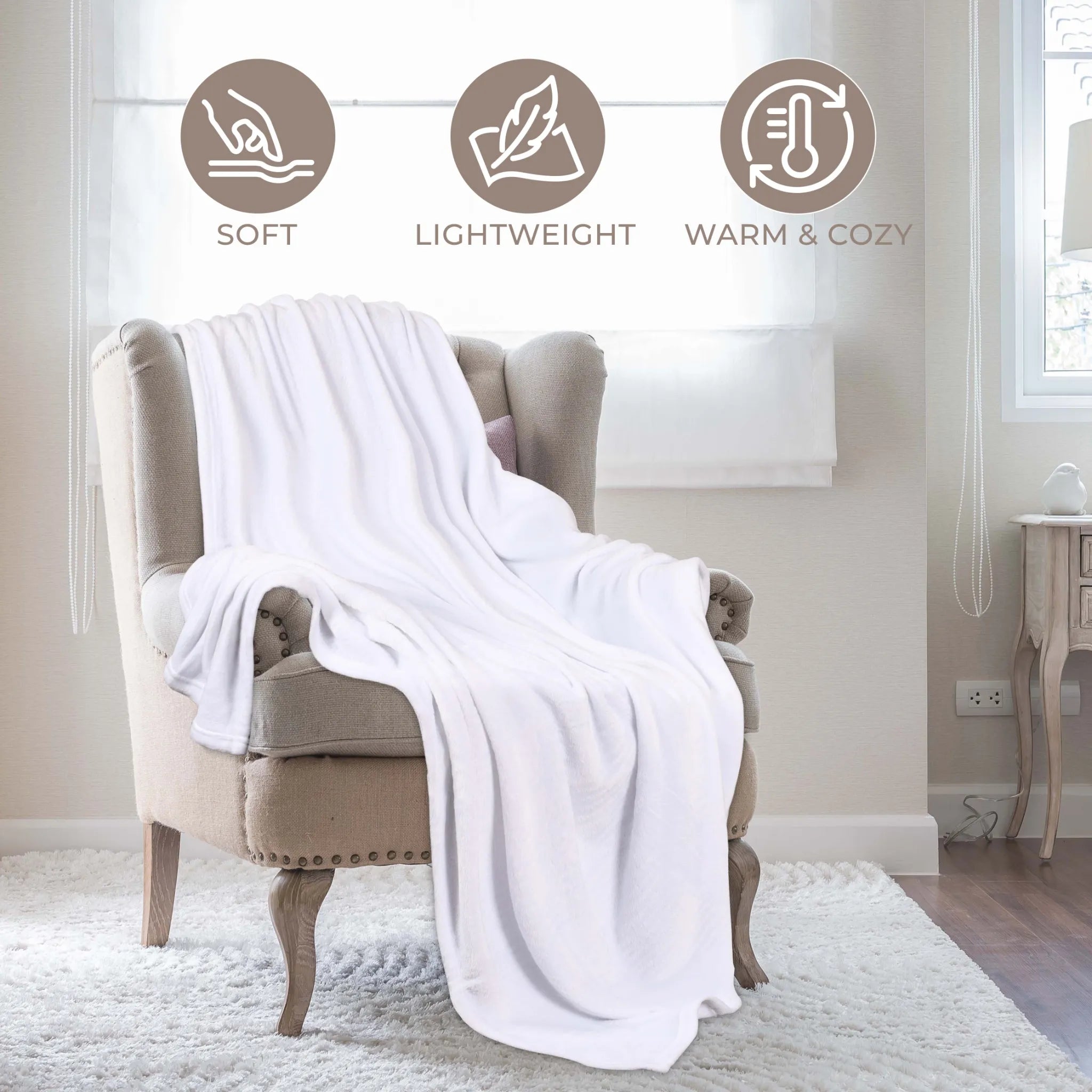 Superior Fleece Plush Medium Weight Fluffy Soft Decorative Throw - Blanket by Superior Brand