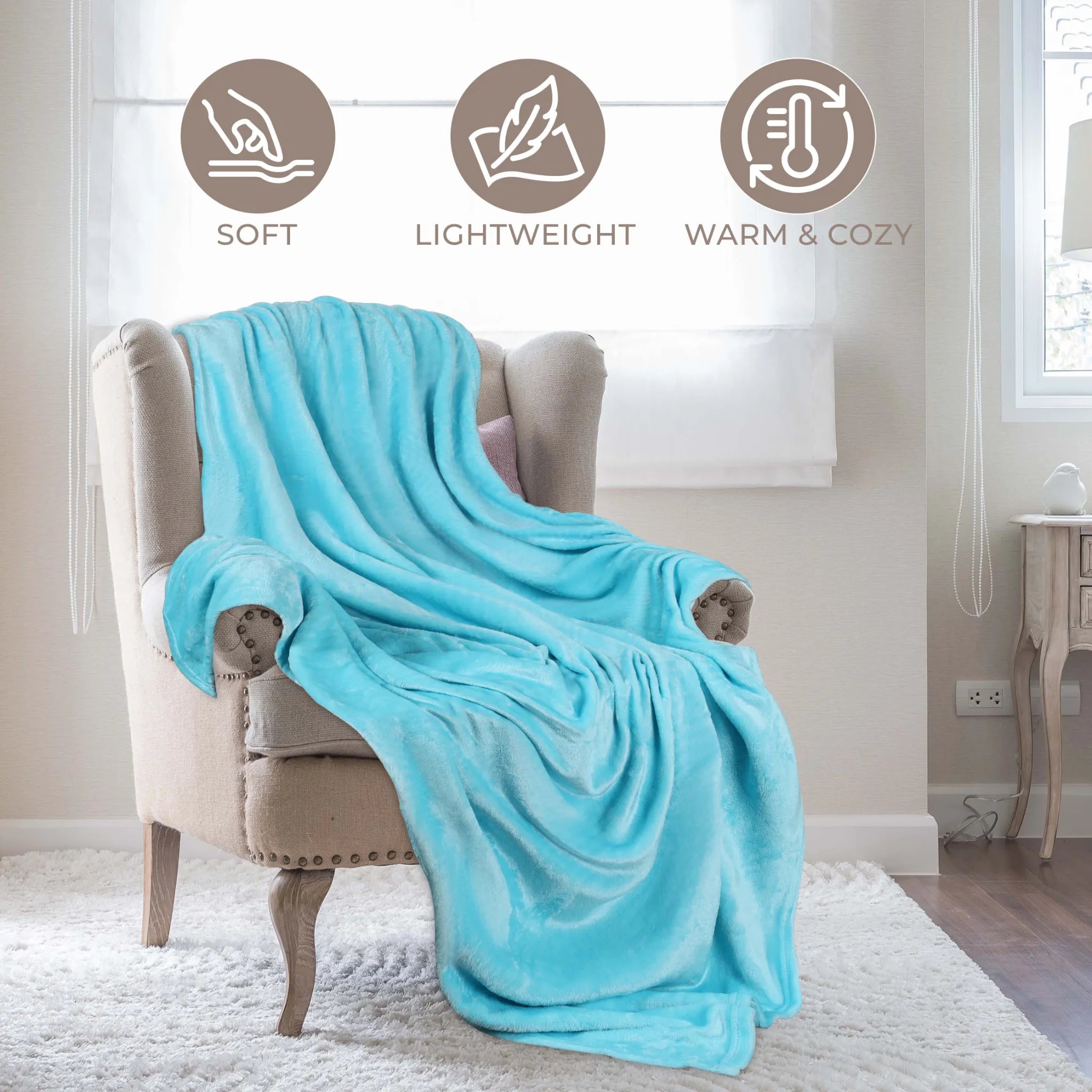 Superior Fleece Plush Medium Weight Fluffy Soft Decorative Throw - Blanket by Superior Brand