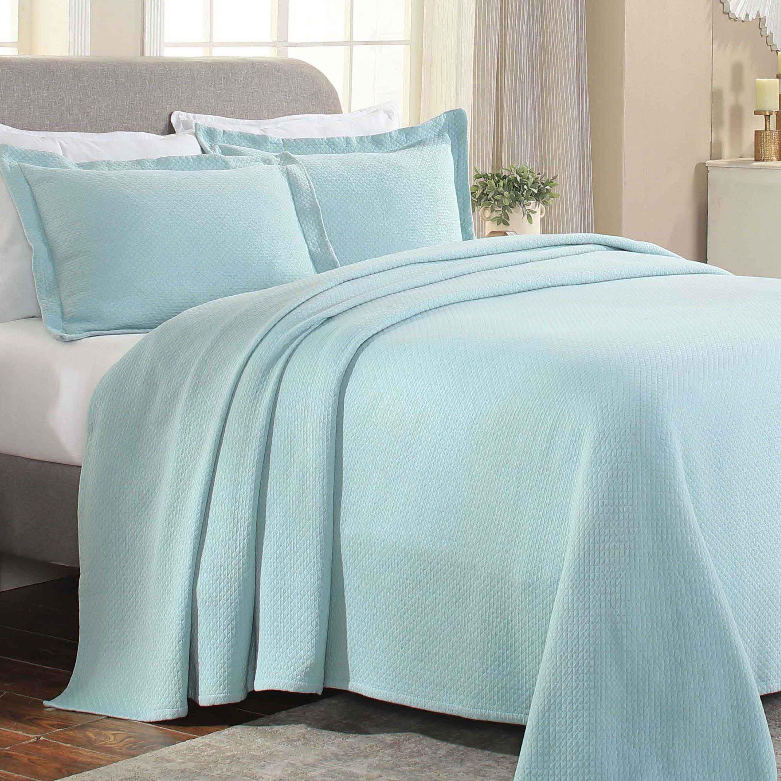 Lightweight Cotton Bedspread Sets 3-Piece Diamond Jacquard Matelassé - Bedspread by Superior Brand