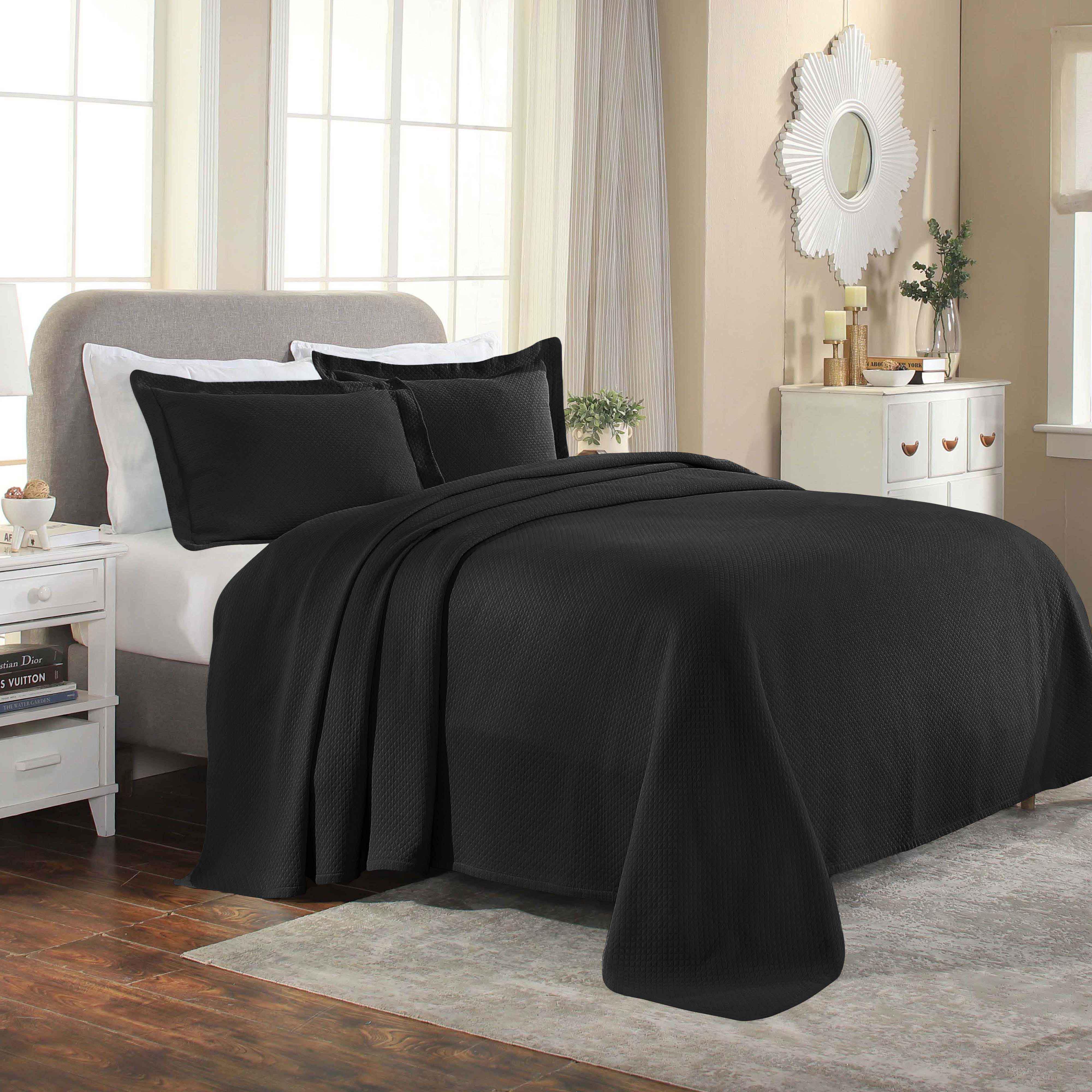 Lightweight Cotton Bedspread Sets 3-Piece Diamond Jacquard Matelassé - Bedspread by Superior Brand