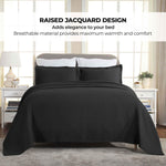 Lightweight Cotton Bedspread Sets 3-Piece Diamond Jacquard Matelassé - Bedspread by Superior Brand