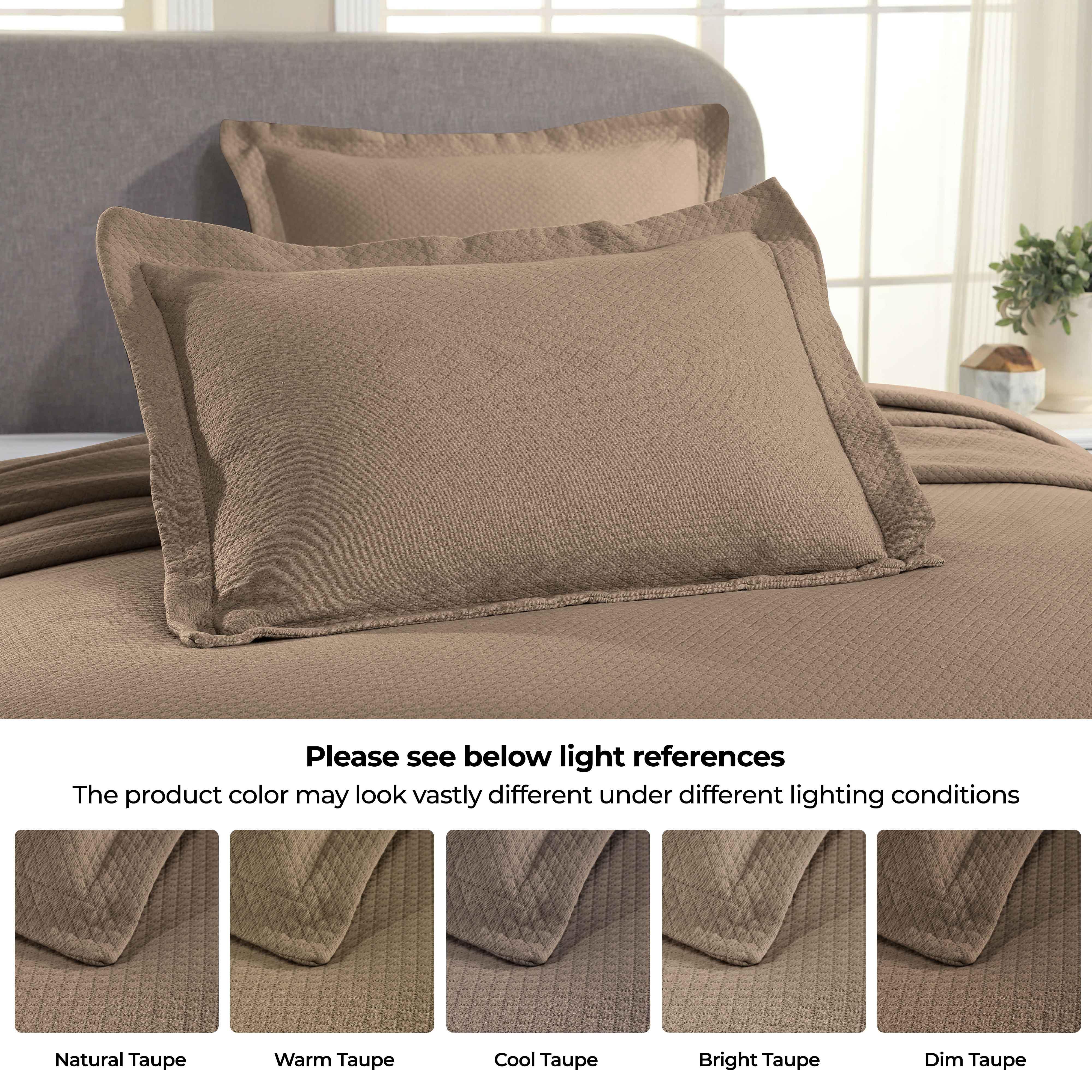 Lightweight Cotton Bedspread Sets 3-Piece Diamond Jacquard Matelassé - Bedspread by Superior Brand