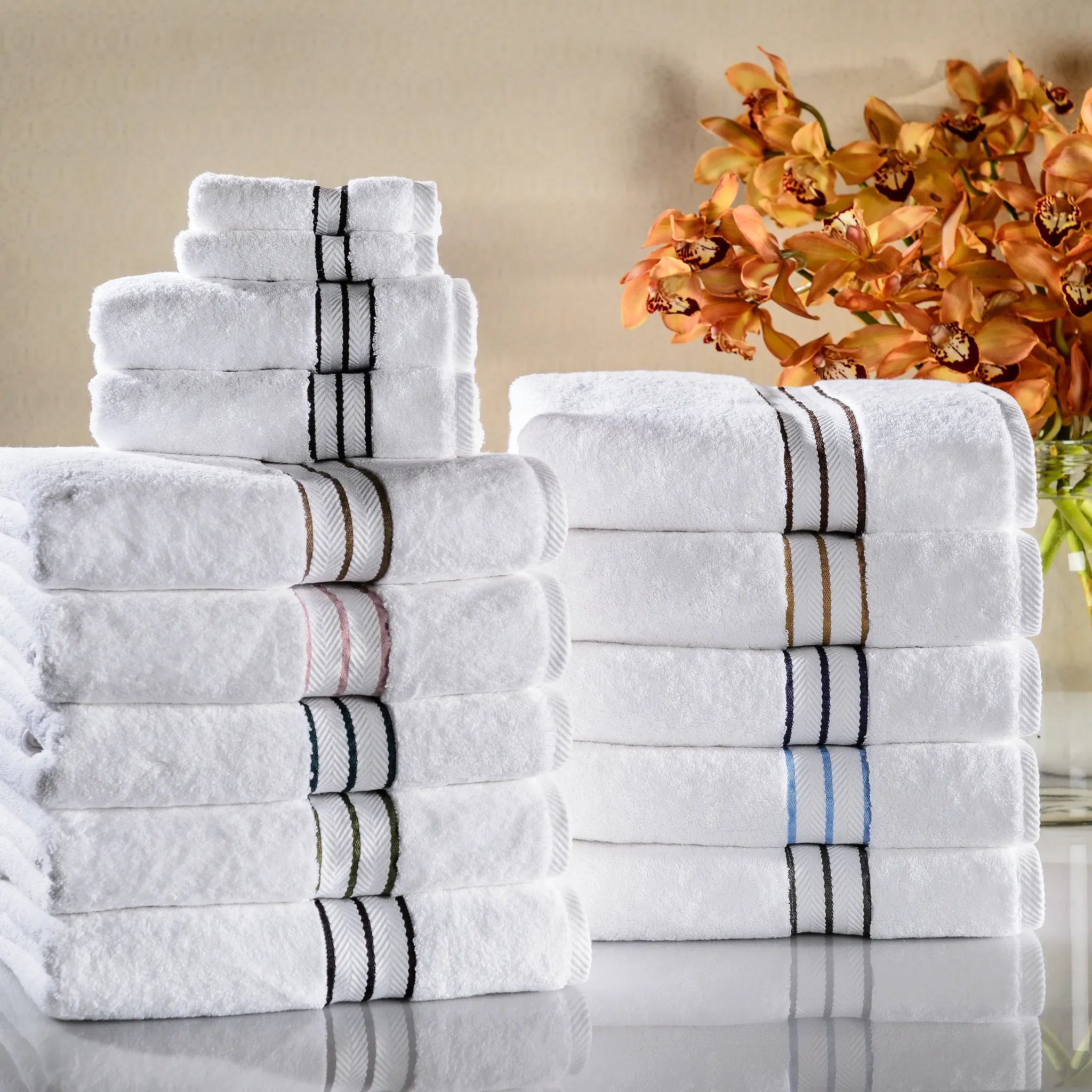 Hotel Turkish Cotton Plush Towel Set 6 Piece - Towel Set by Superior Brand