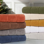 Napa Zero Twist Cotton Solid Waffle Honeycomb Bath Sheet Set of 2 - Towel Set by Superior Brand