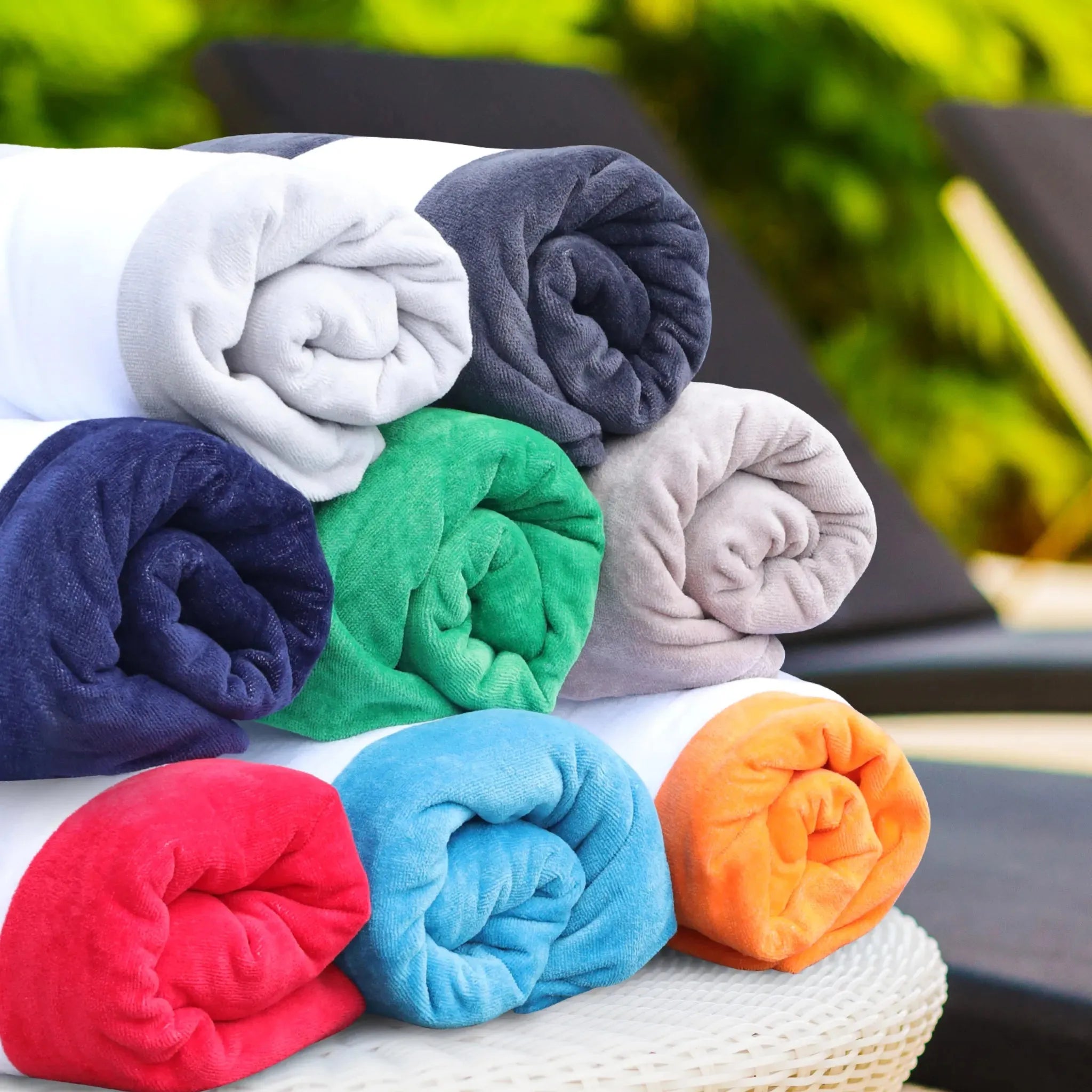 Cabana Striped Cotton Standard Size Chaise Lounge Chair Cover Set - Lounge Chair Cover by Superior Brand