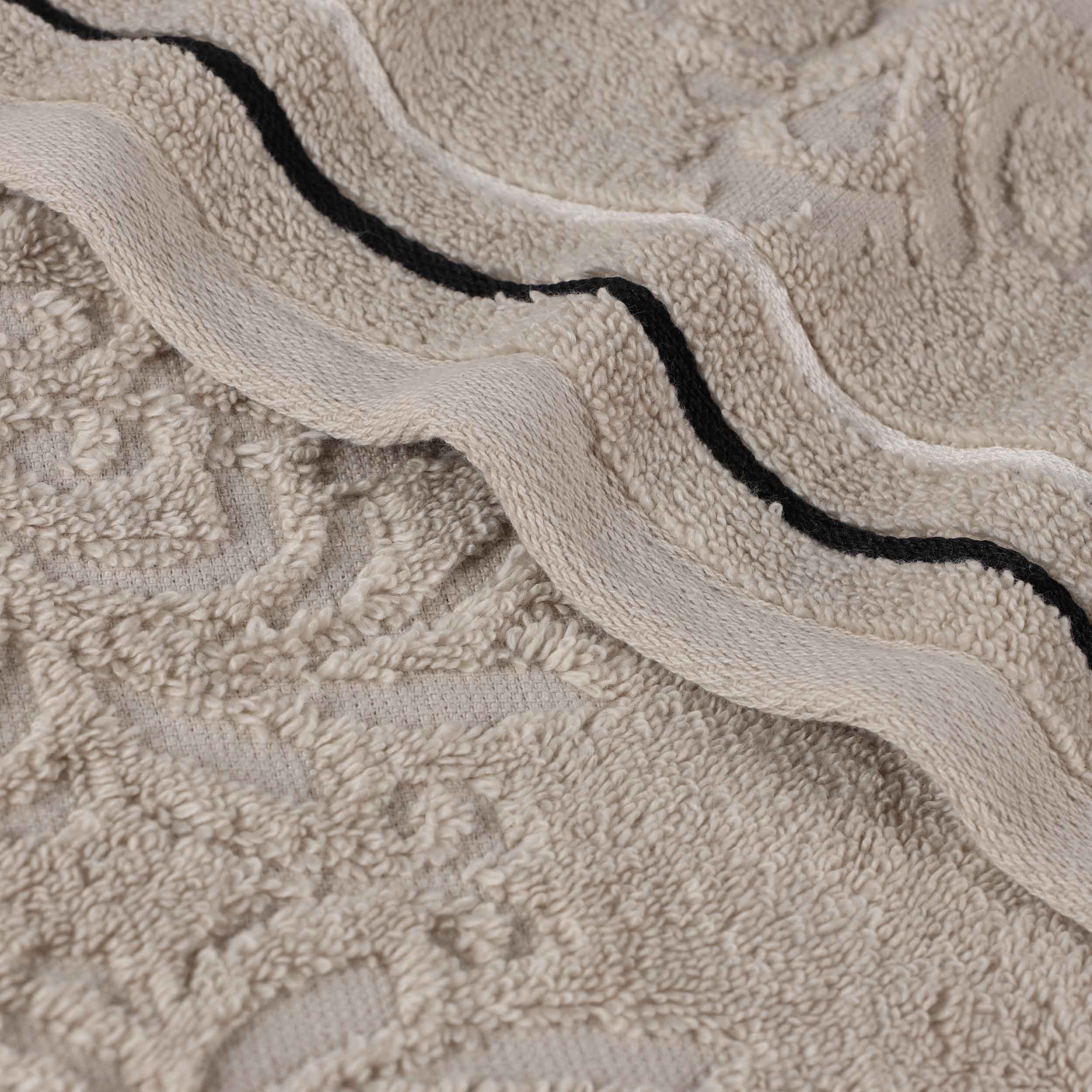 Zero-Twist Cotton Jacquard Towel Set 9 Piece - Sadie - Towel Set by Superior Brand