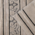 Sadie Zero Twist Cotton Solid and Jacquard Floral 6 Piece Towel Set - Towel Set by Superior Brand