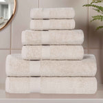 6 Piece Cotton Eco-Friendly Soft Absorbent Towel Set - Towel Set by Superior Brand
