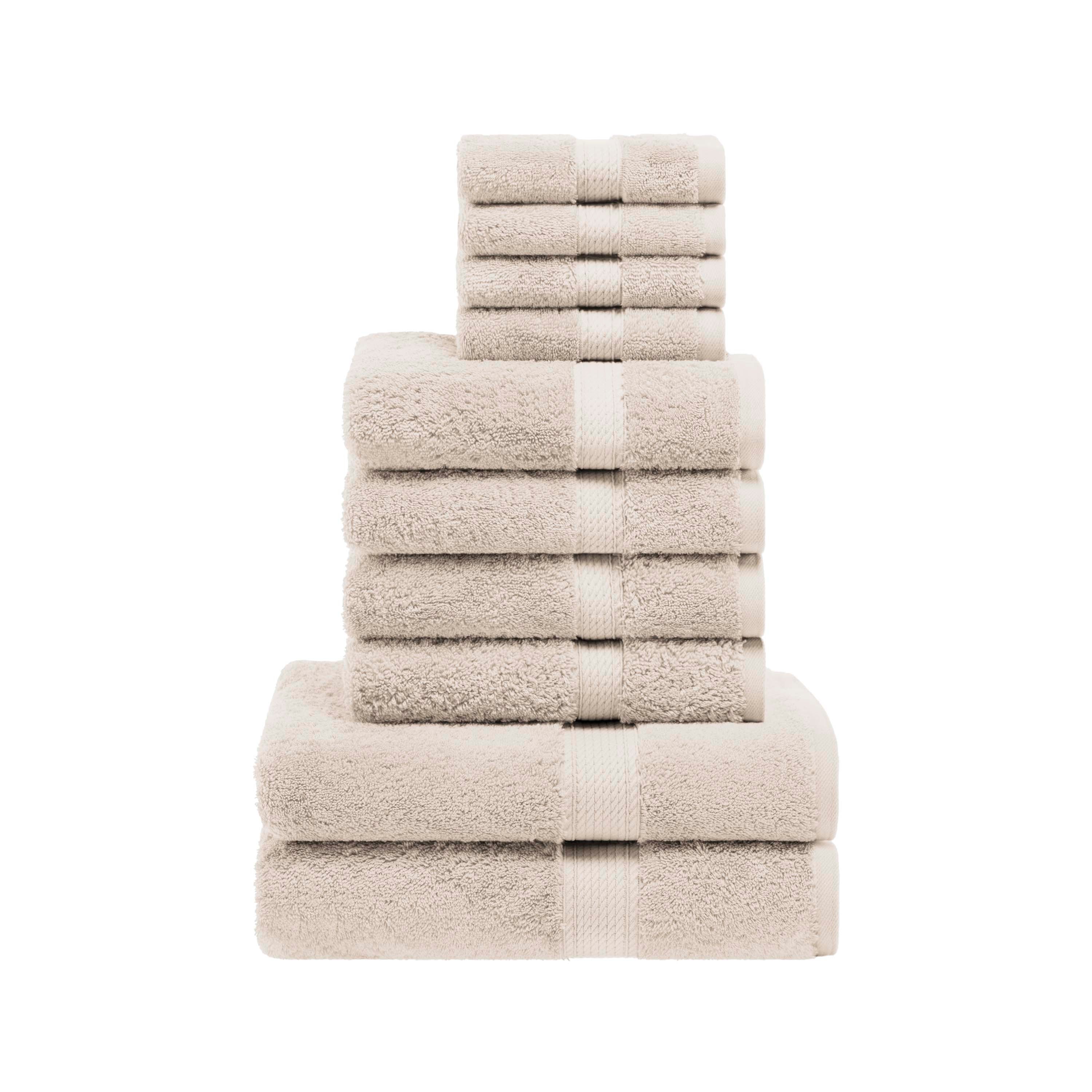 Egyptian Cotton Madison Plush Towel Set 10 Piece - Egyptian Cotton Towel Set by Superior Brand