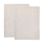 Nora Cotton Solid Absorbent Thick Checkered Washable Bath Mat Set of 2 - Bath Mats by Superior Brand