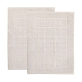 Nora Cotton Solid Absorbent Thick Checkered Washable Bath Mat Set of 2 - Bath Mats by Superior Brand
