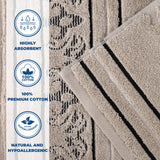 Zero-Twist Cotton Jacquard Towel Set 9 Piece - Sadie - Towel Set by Superior Brand