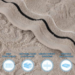 Sadie Zero Twist Cotton Solid and Jacquard Floral 6 Piece Towel Set - Towel Set by Superior Brand