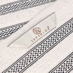 Brea Zero Twist Cotton Ribbed Geometric Border 8 Piece Towel Set - Towel Set by Superior Brand