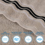 Zero-Twist Cotton Jacquard Towel Set 9 Piece - Sadie - Towel Set by Superior Brand