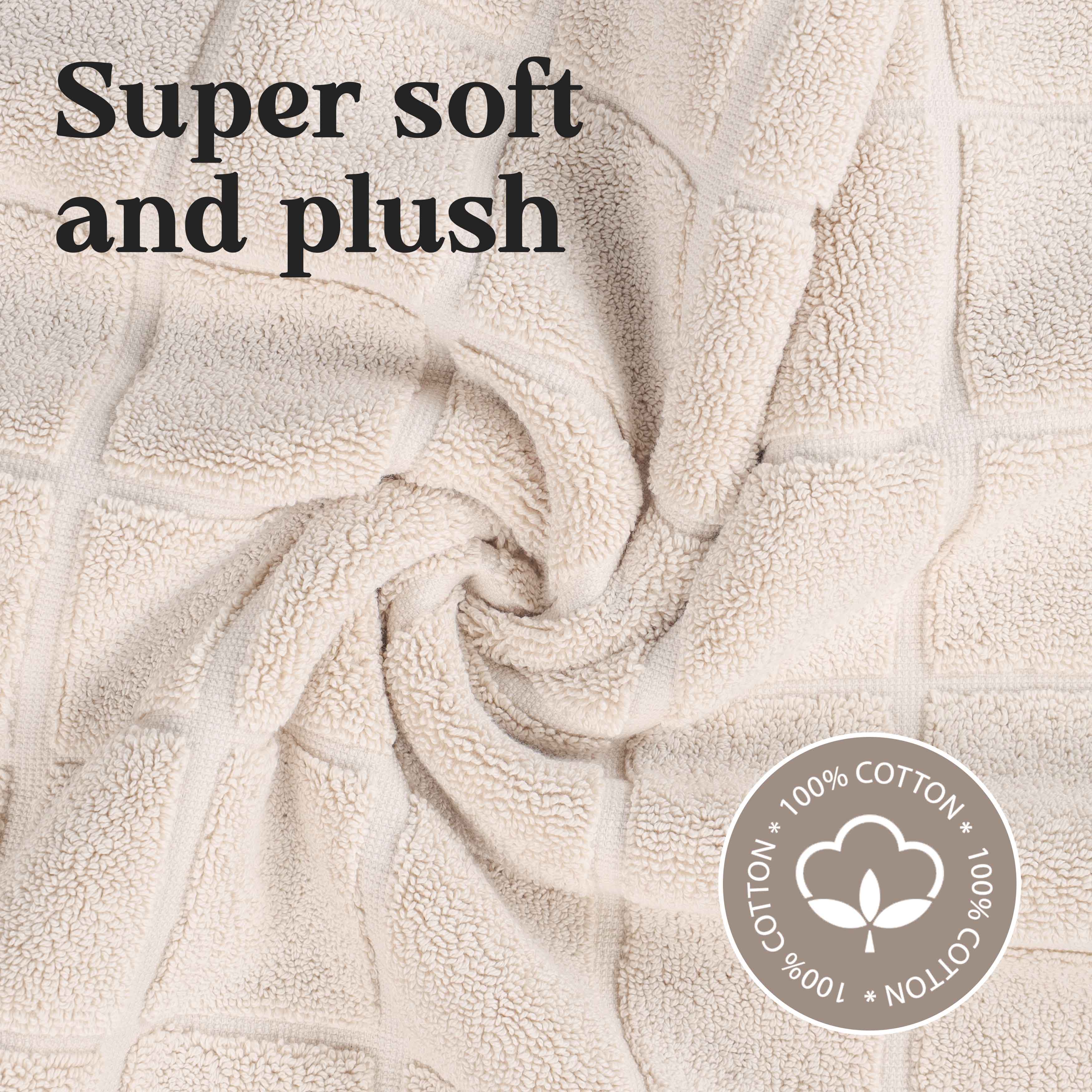 Nora Cotton Solid Absorbent Thick Checkered Washable Bath Mat Set of 2 - Bath Mats by Superior Brand