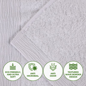 Rayon from Bamboo Eco-Friendly Solid Face Towel Washcloth - White