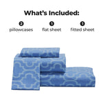 100% Cotton Flannel Bed Sheet Set Trellis Deep Pocket - Sheet Set by Superior Brand