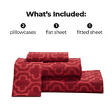 100% Cotton Flannel Bed Sheet Set Trellis Deep Pocket - Sheet Set by Superior Brand