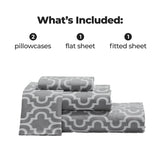 100% Cotton Flannel Bed Sheet Set Trellis Deep Pocket - Sheet Set by Superior Brand