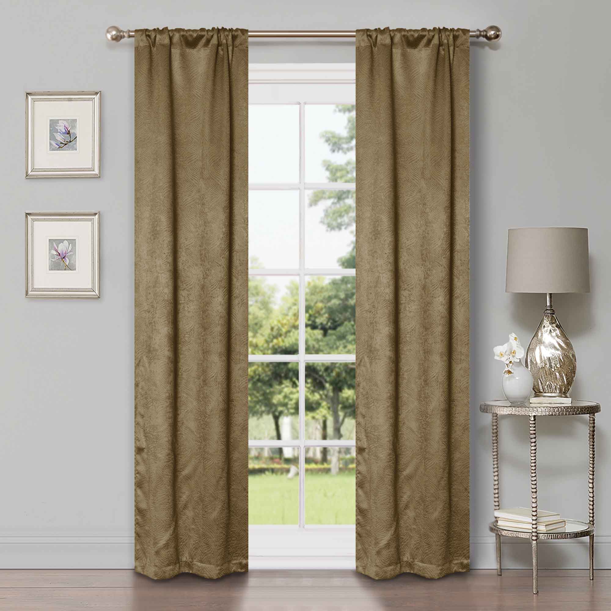 Waverly Geometric Washable Room Darkening Blackout Curtains, Set of 2 - Blackout Curtains by Superior Brand