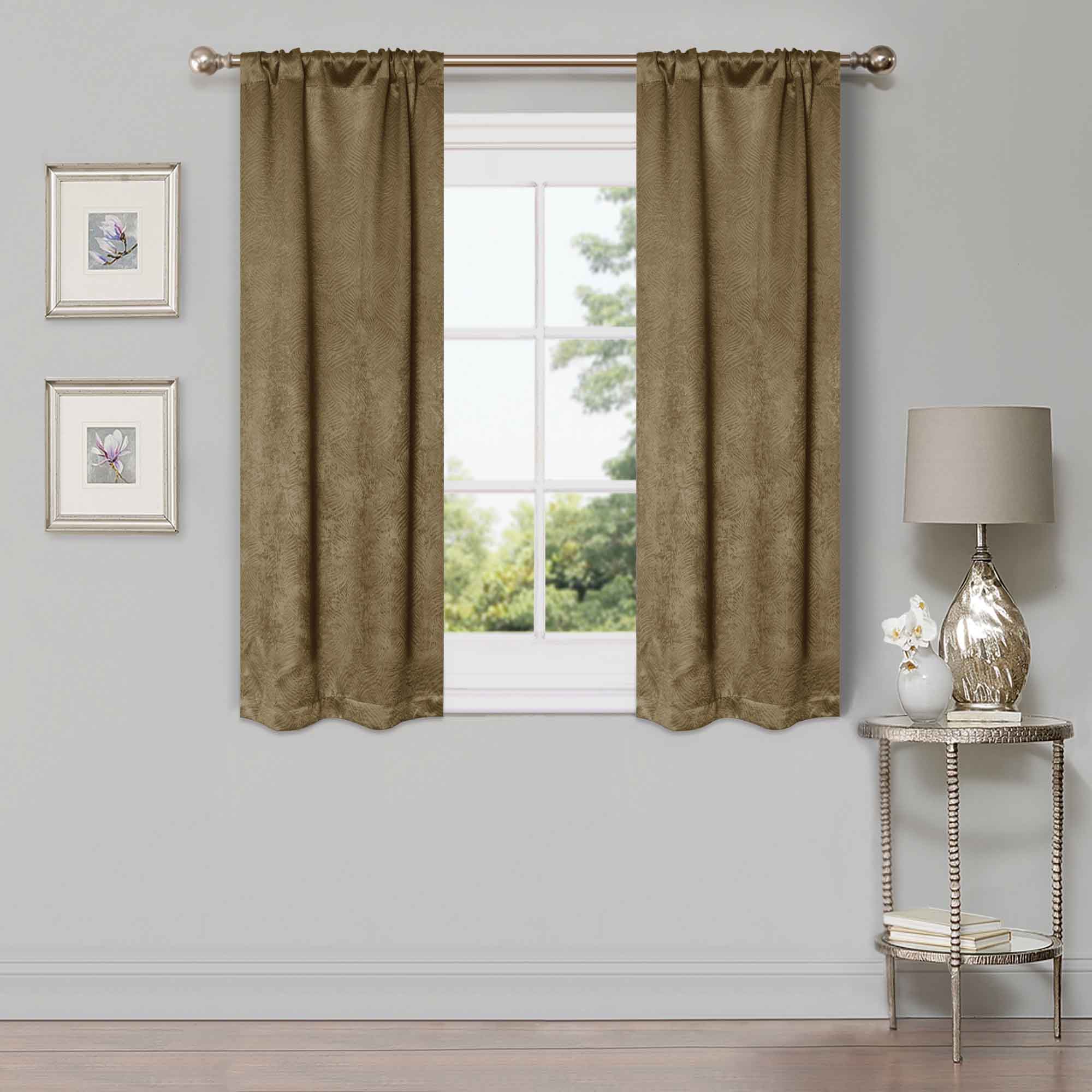 Waverly Geometric Washable Room Darkening Blackout Curtains, Set of 2 - Blackout Curtains by Superior Brand