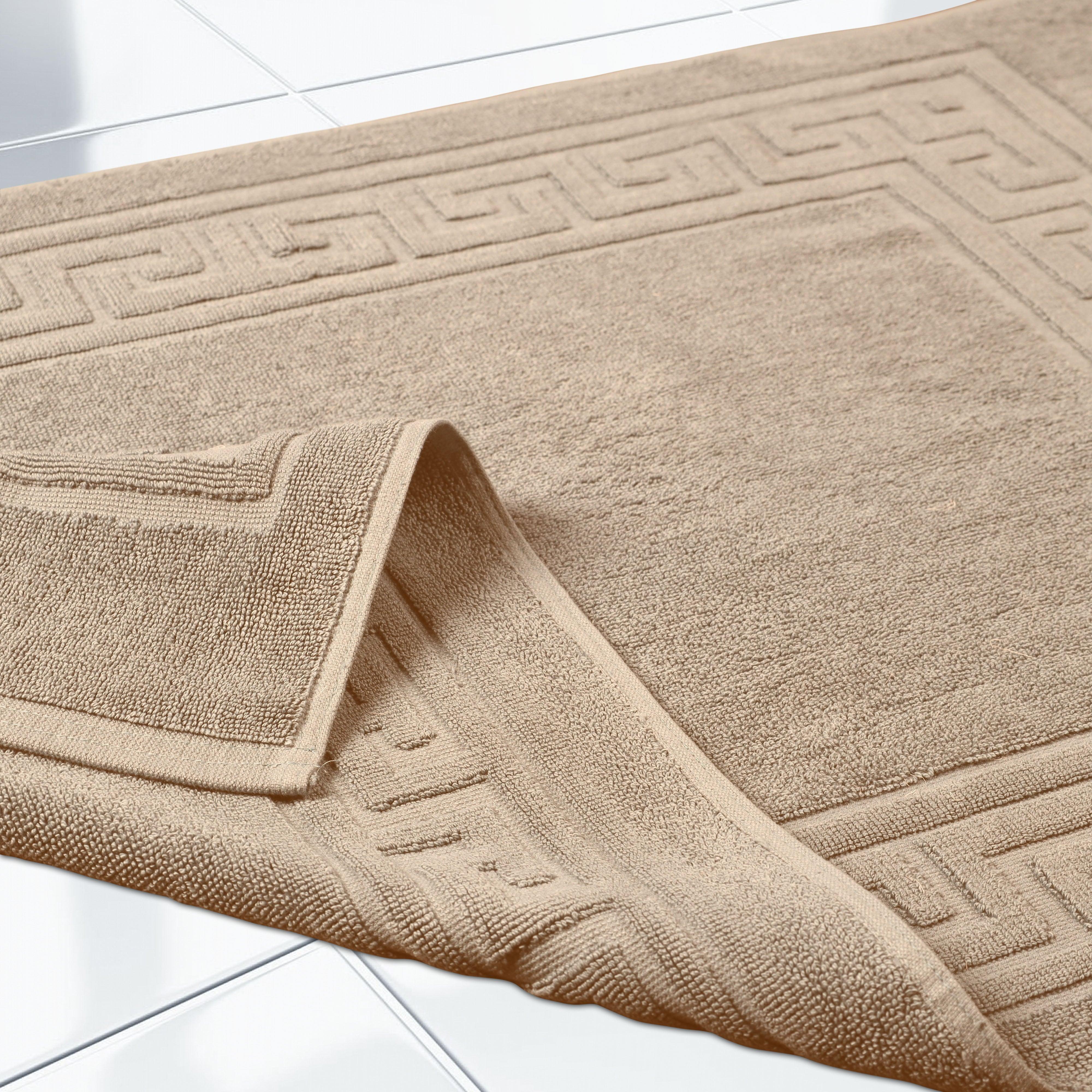 Egyptian Cotton Greek Key Infinity Border Bath Mat Set of 2 - Bath Mats by Superior Brand