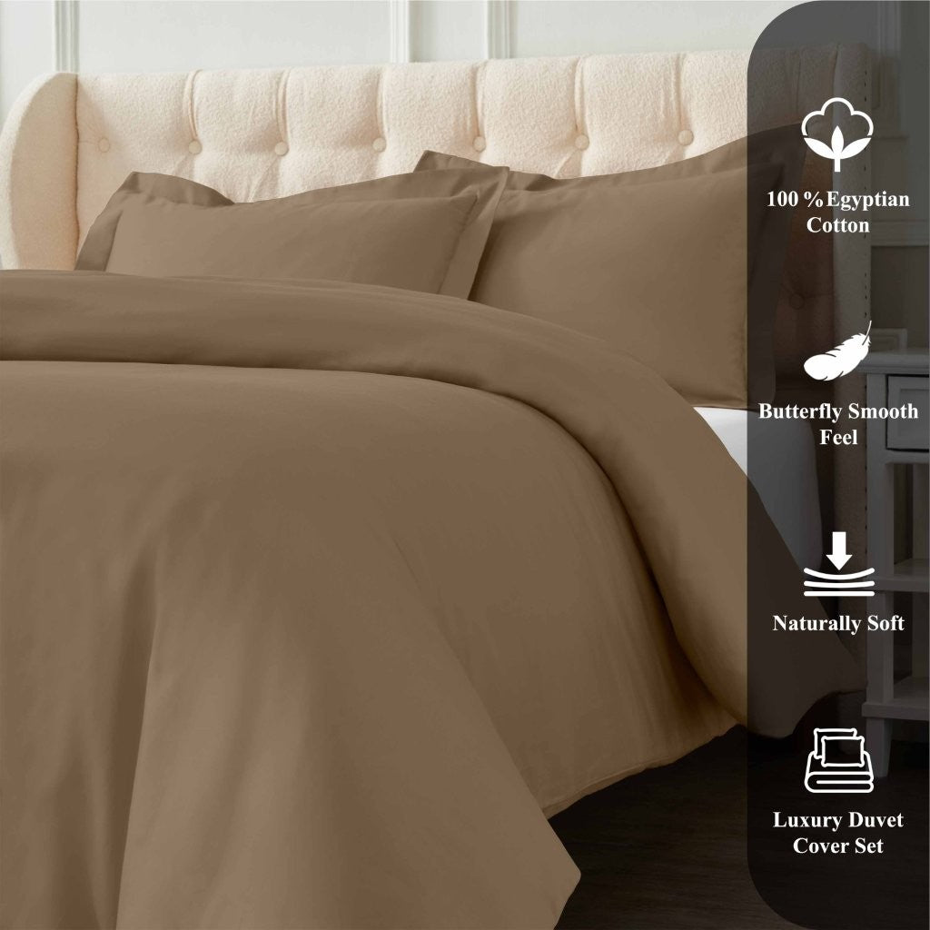 1200 Thread Count Egyptian Cotton Solid Duvet Cover - Egyptian Cotton Duvet Cover Set by Superior Brand
