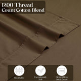 1200 Thread Count Cotton Rich Bed Sheet Set Solid Deep Pocket - Sheet Set by Superior Brand