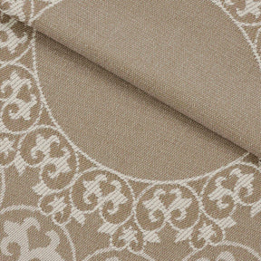Superior Lyron Cotton Blend Woven Jacquard Vintage Floral Scroll Lightweight Bedspread and Sham Set -  Taupe
