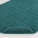 Nora Cotton Solid Absorbent Thick Checkered Washable Bath Mat Set of 2 - Bath Mats by Superior Brand