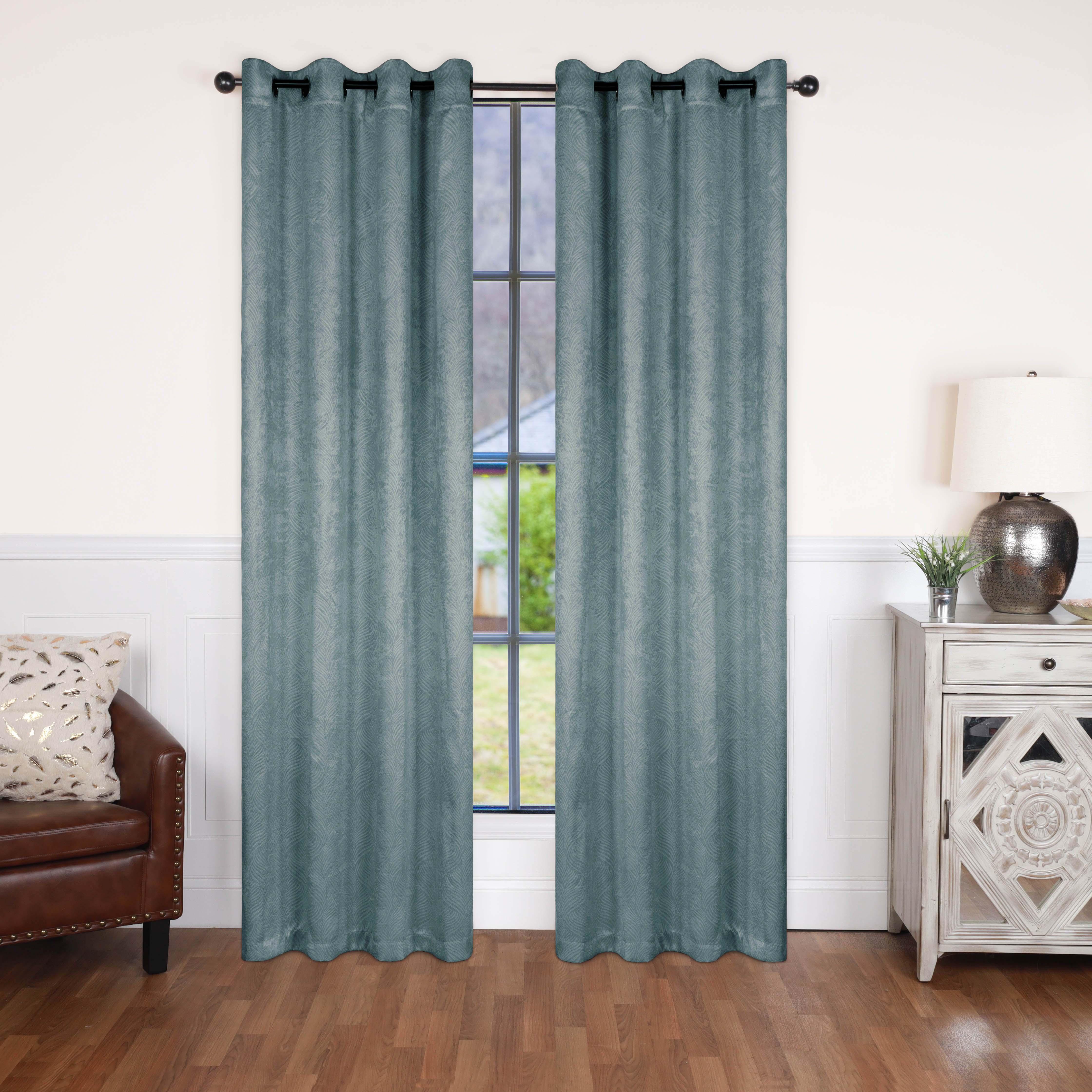 Waverly Geometric Washable Room Darkening Blackout Curtains, Set of 2 - Blackout Curtains by Superior Brand